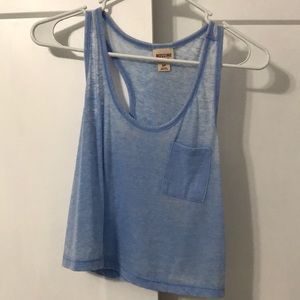 Blue crop top